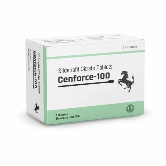 Cenforce-100 sildenafil citrate tablets box by Centurion Laboratories